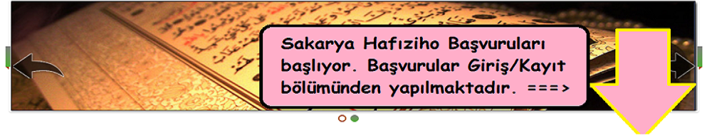 SAKARYA HAFIZ İHO BAŞVURUSU